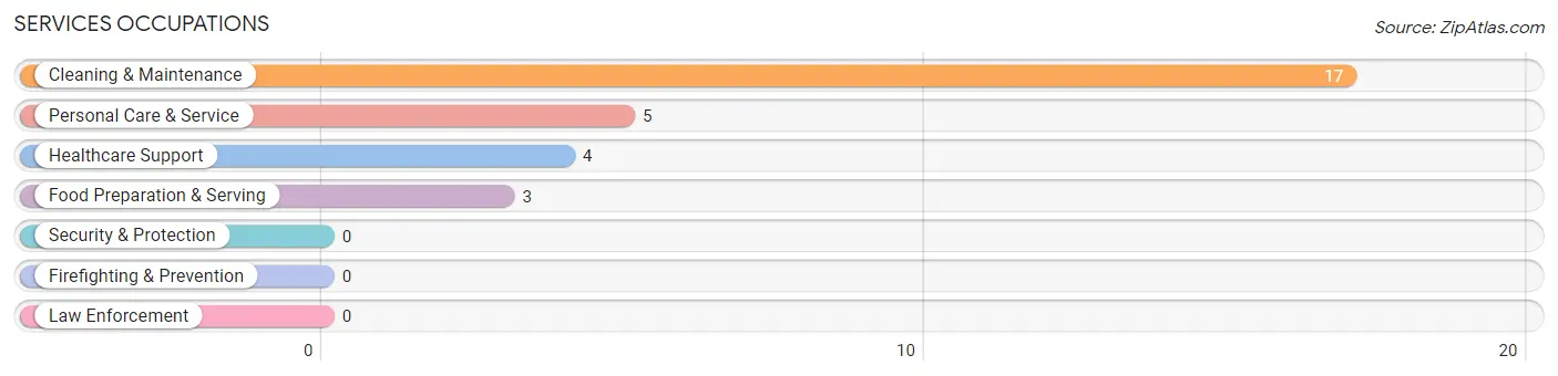 Services Occupations in Zip Code 80483