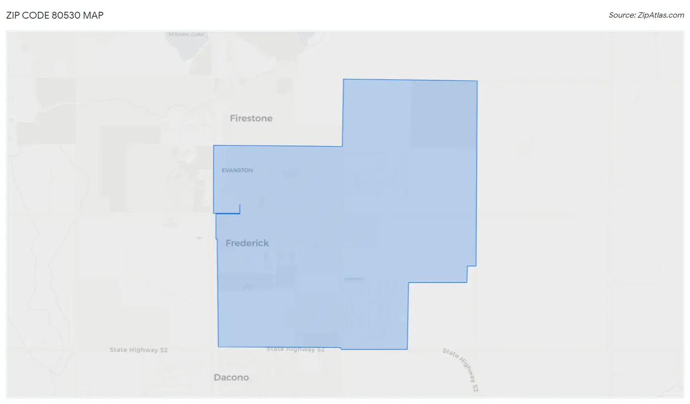 Zip Code 80530 Map