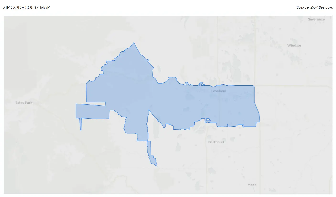 Zip Code 80537 Map