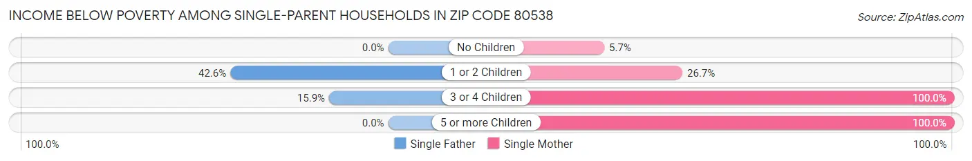 Income Below Poverty Among Single-Parent Households in Zip Code 80538