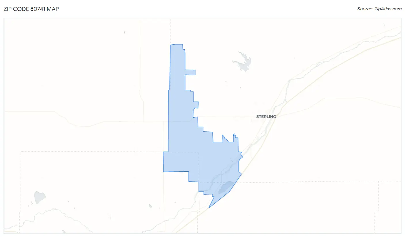 Zip Code 80741 Map