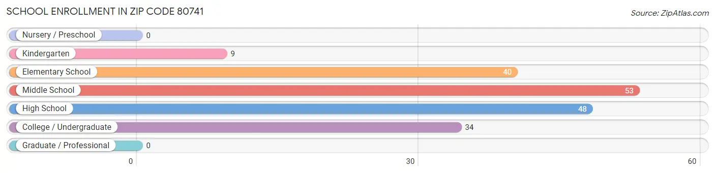 School Enrollment in Zip Code 80741