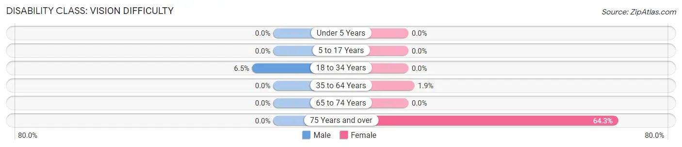 Disability in Zip Code 80747: <span>Vision Difficulty</span>