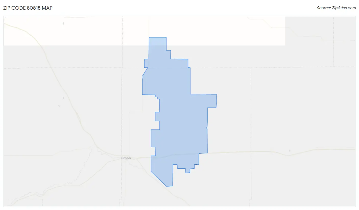 Zip Code 80818 Map