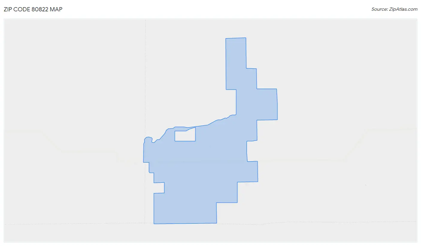 Zip Code 80822 Map