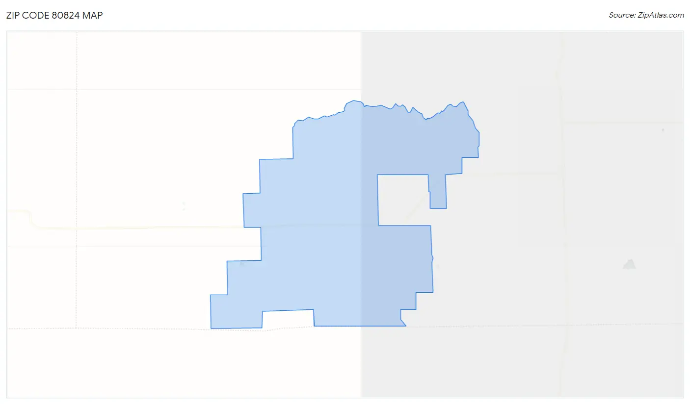 Zip Code 80824 Map