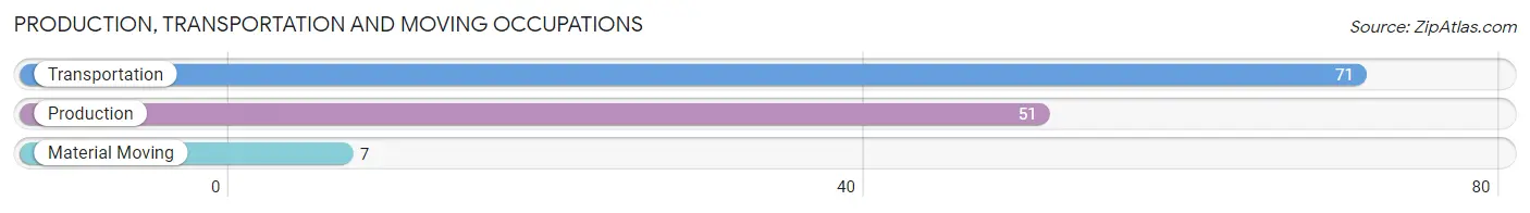 Production, Transportation and Moving Occupations in Zip Code 80864