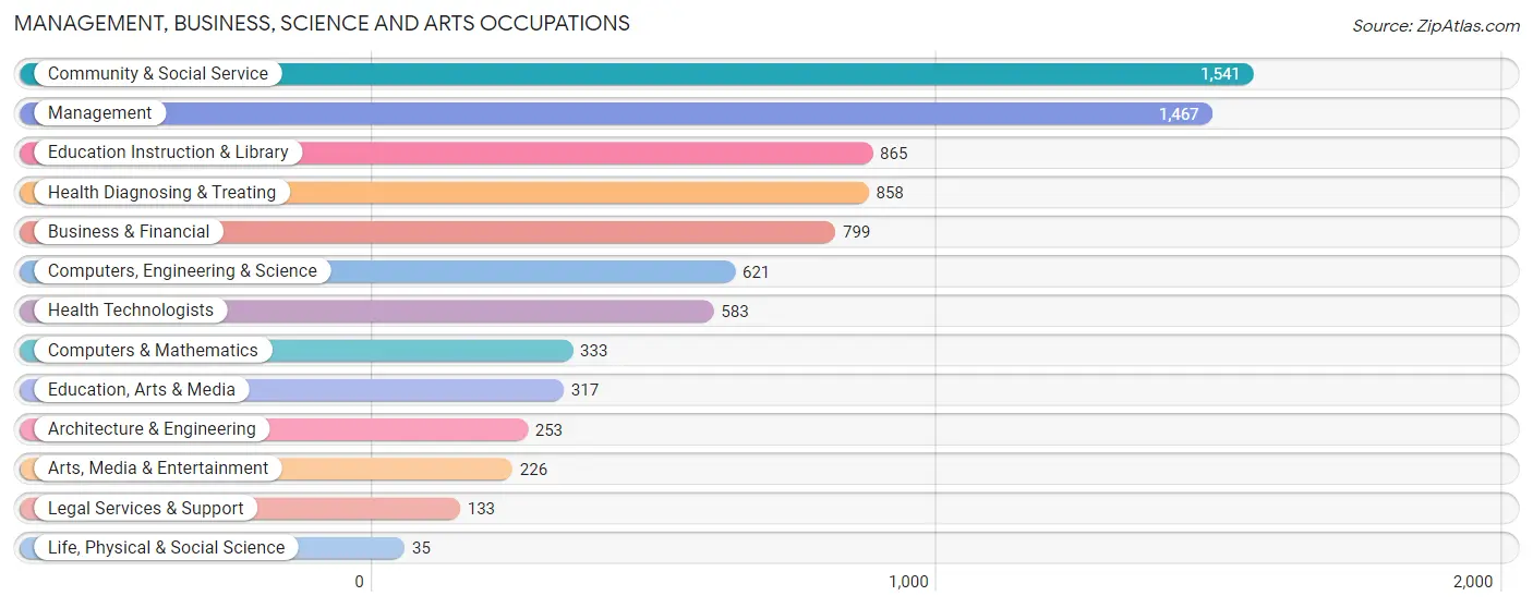 Management, Business, Science and Arts Occupations in Zip Code 80904