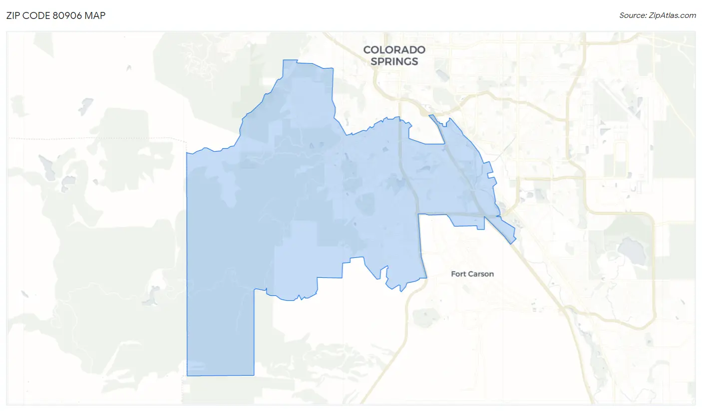 Zip Code 80906 Map