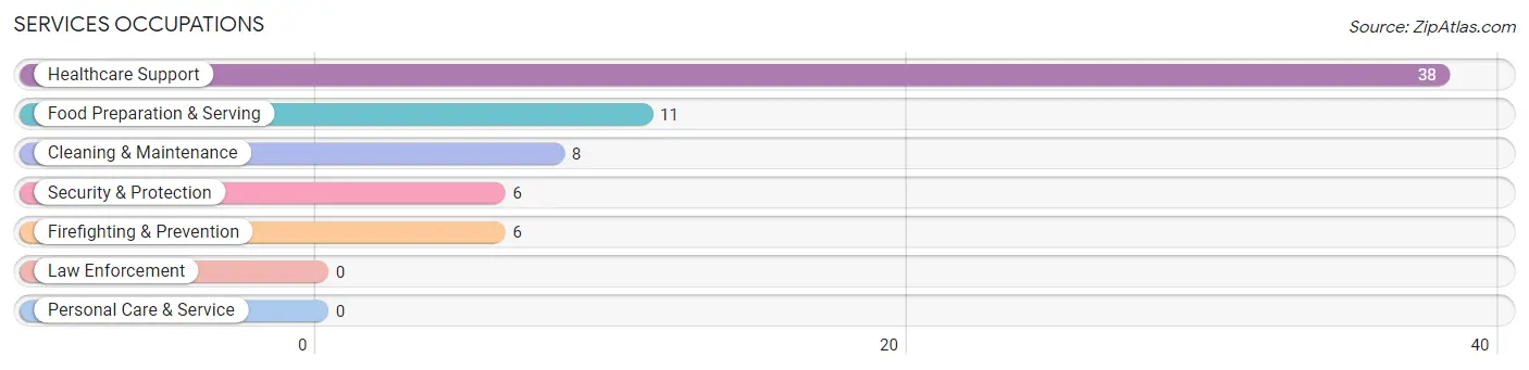 Services Occupations in Zip Code 81025