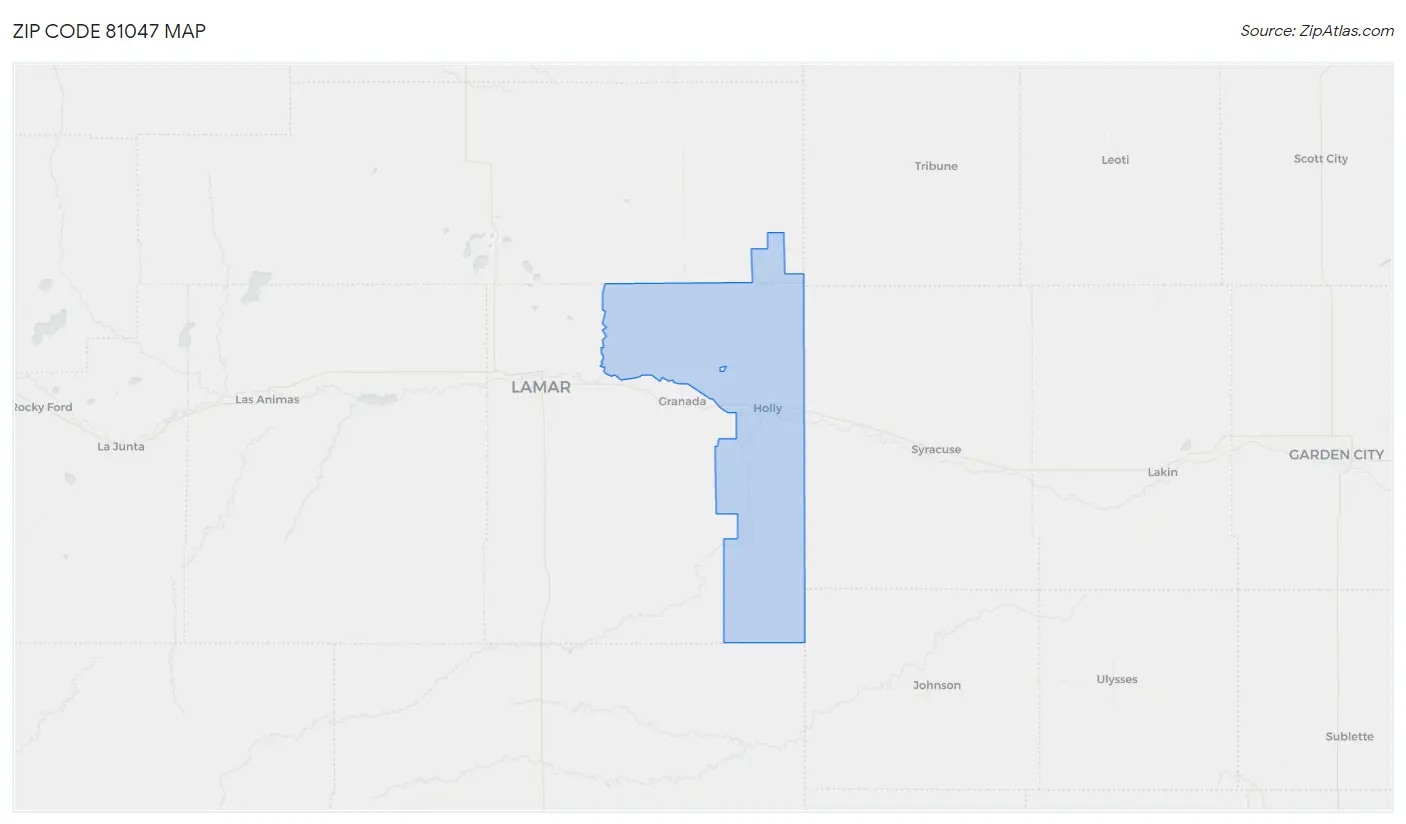 Zip Code 81047 Map