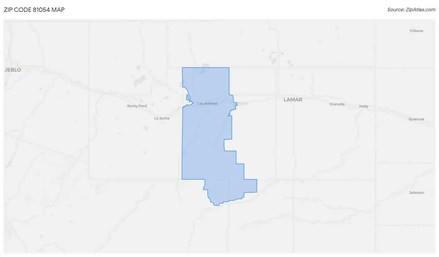 Zip Code 81054 Map