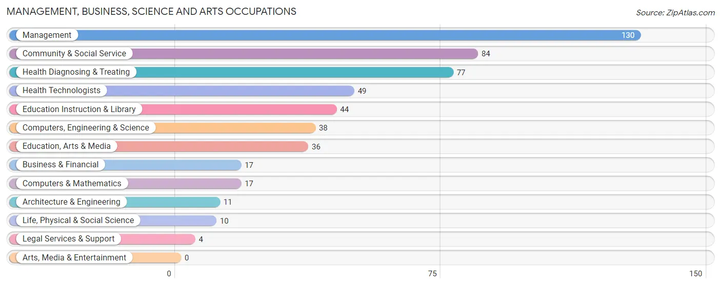 Management, Business, Science and Arts Occupations in Zip Code 81073