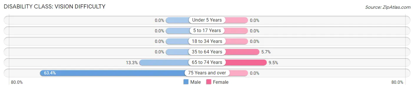 Disability in Zip Code 81077: <span>Vision Difficulty</span>