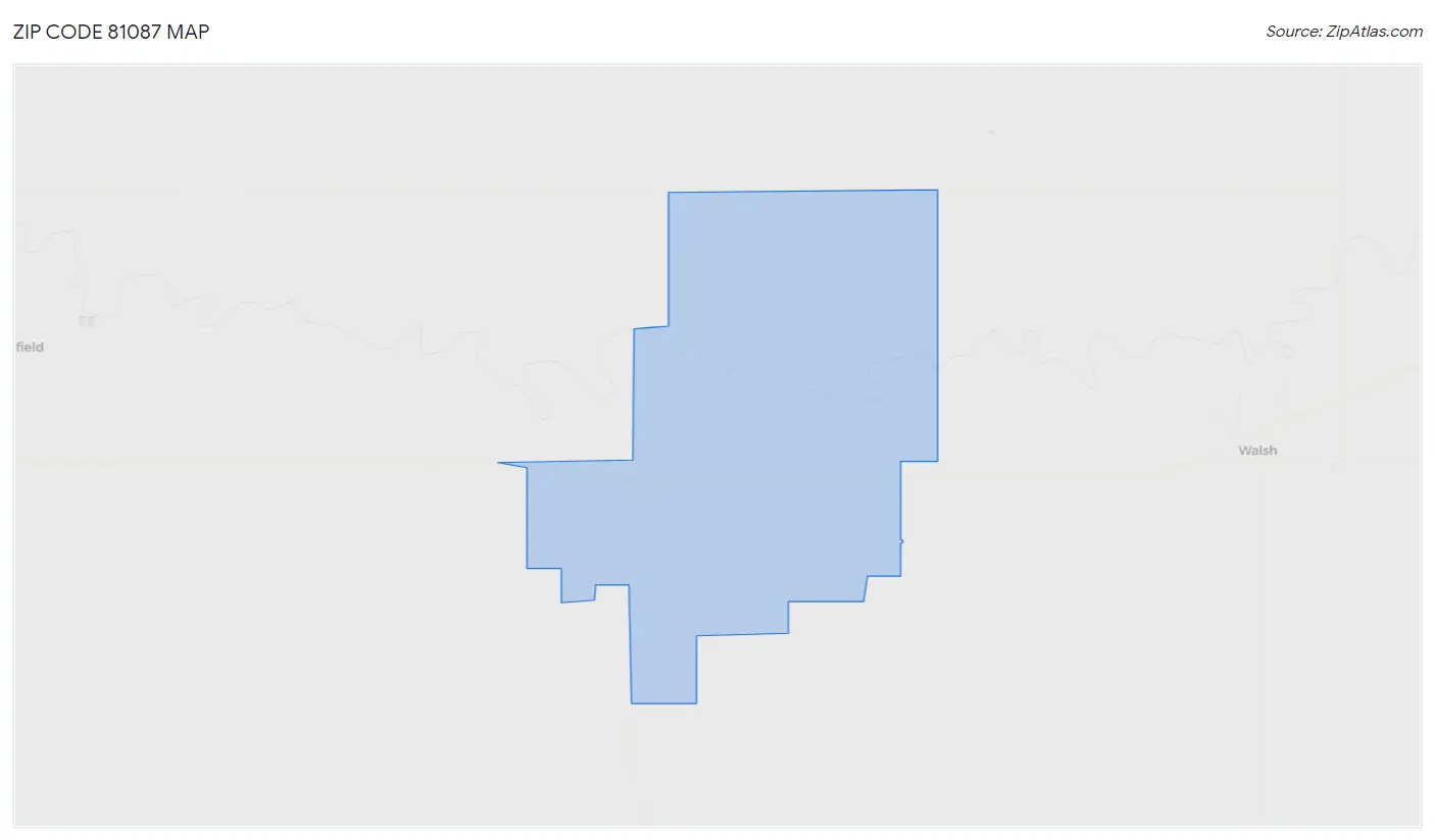 Zip Code 81087 Map