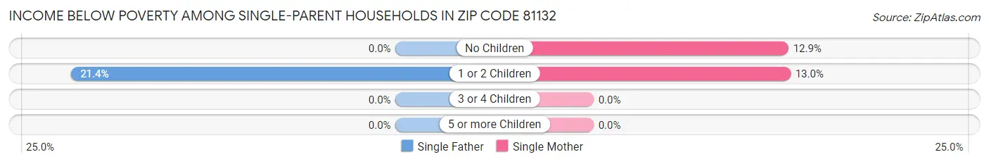 Income Below Poverty Among Single-Parent Households in Zip Code 81132