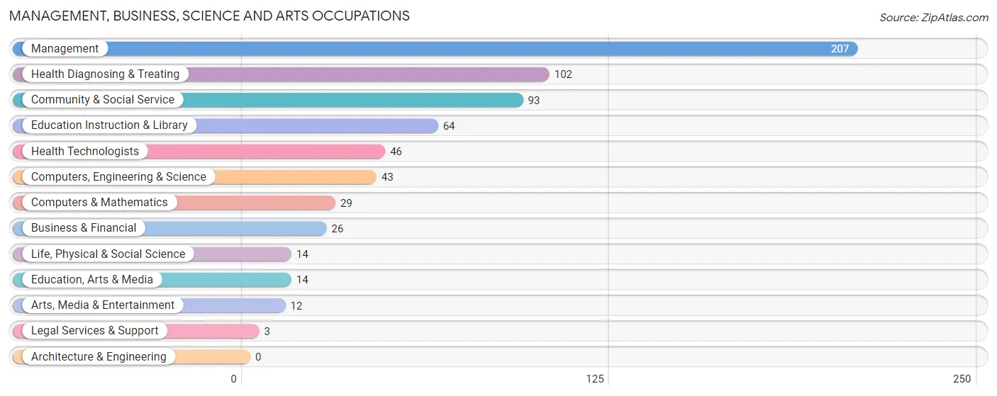 Management, Business, Science and Arts Occupations in Zip Code 81132