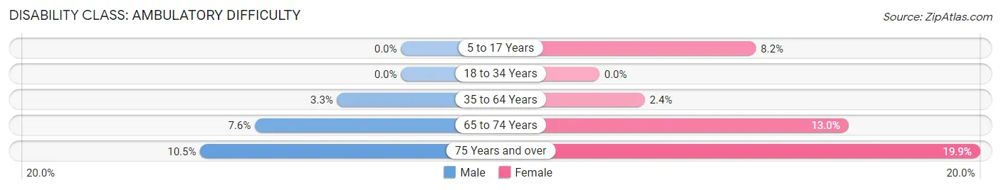 Disability in Zip Code 81147: <span>Ambulatory Difficulty</span>