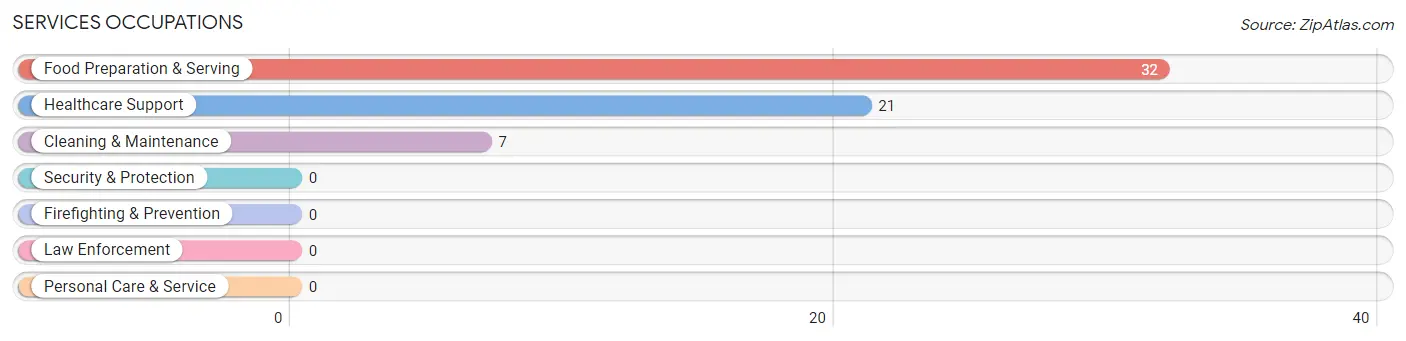 Services Occupations in Zip Code 81152