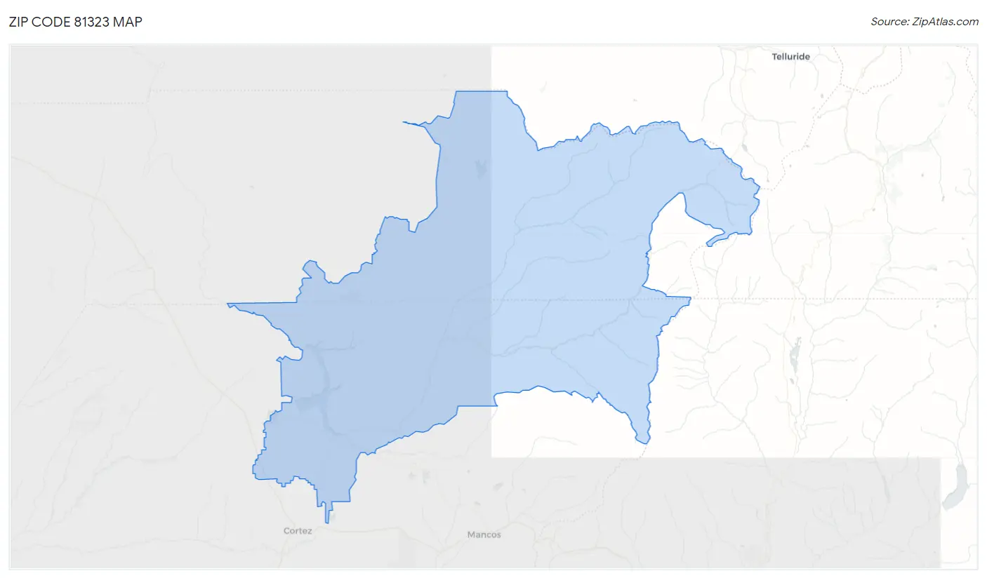 Zip Code 81323 Map