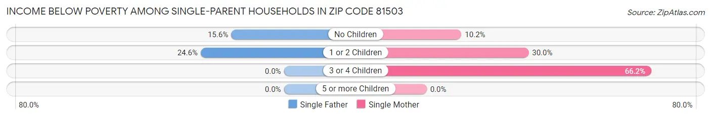 Income Below Poverty Among Single-Parent Households in Zip Code 81503