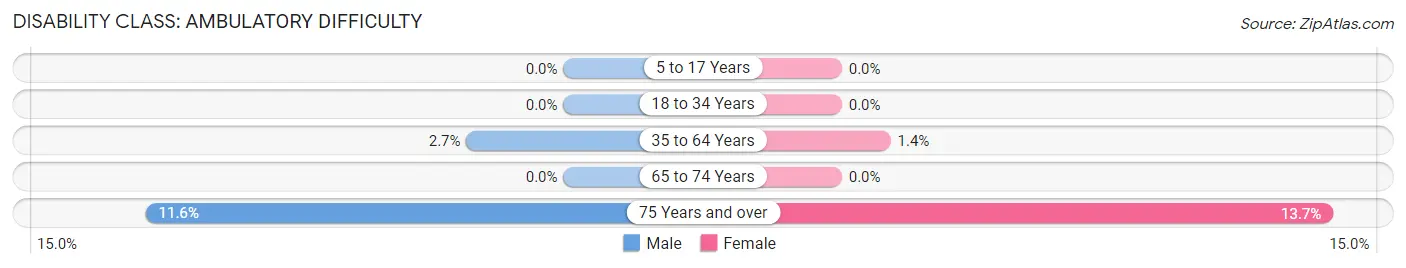 Disability in Zip Code 81611: <span>Ambulatory Difficulty</span>