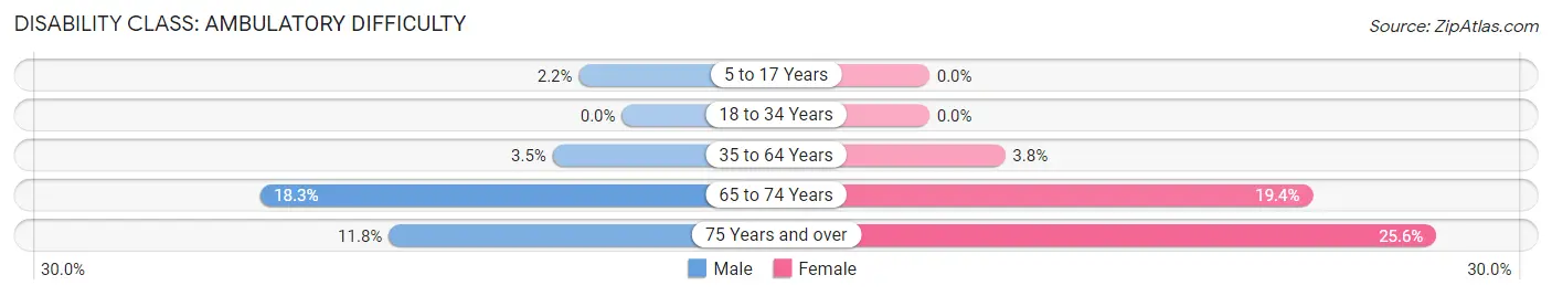 Disability in Zip Code 81624: <span>Ambulatory Difficulty</span>