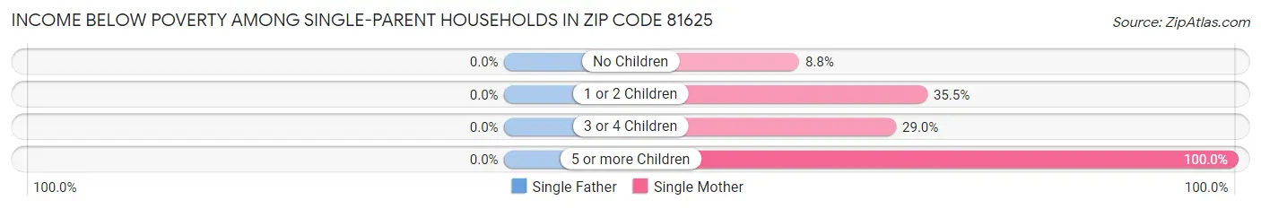 Income Below Poverty Among Single-Parent Households in Zip Code 81625