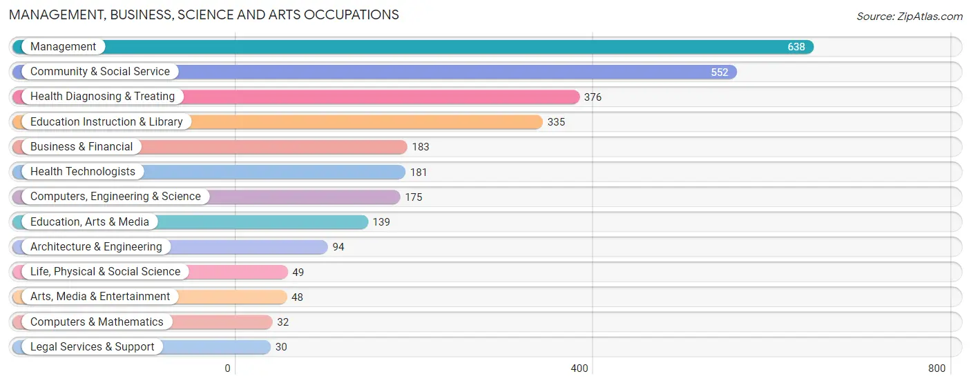 Management, Business, Science and Arts Occupations in Zip Code 81625