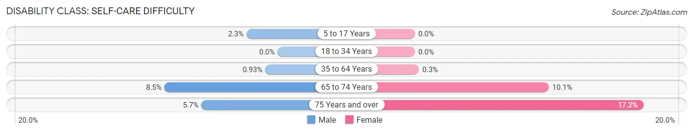 Disability in Zip Code 81625: <span>Self-Care Difficulty</span>