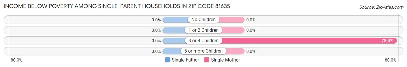 Income Below Poverty Among Single-Parent Households in Zip Code 81635