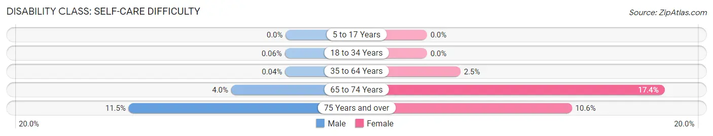 Disability in Zip Code 81650: <span>Self-Care Difficulty</span>