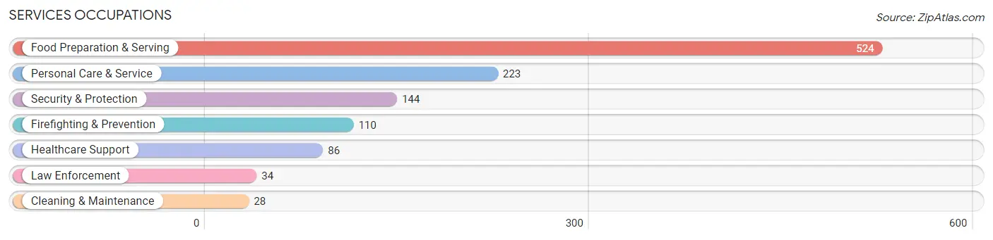 Services Occupations in Zip Code 81657