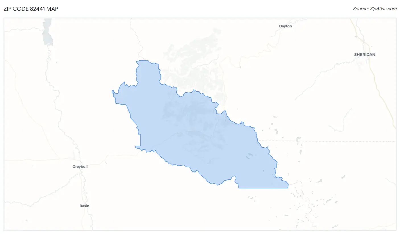 Zip Code 82441 Map