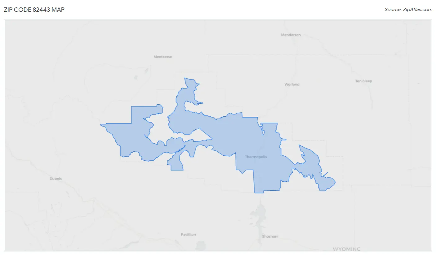 Zip Code 82443 Map