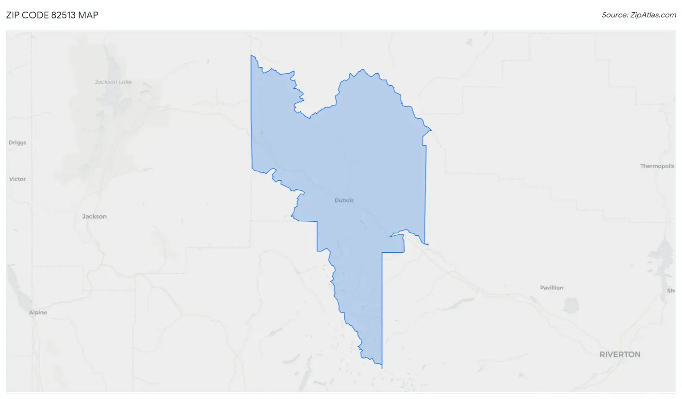 Zip Code 82513 Map