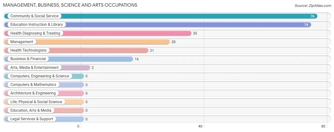 Management, Business, Science and Arts Occupations in Zip Code 83234