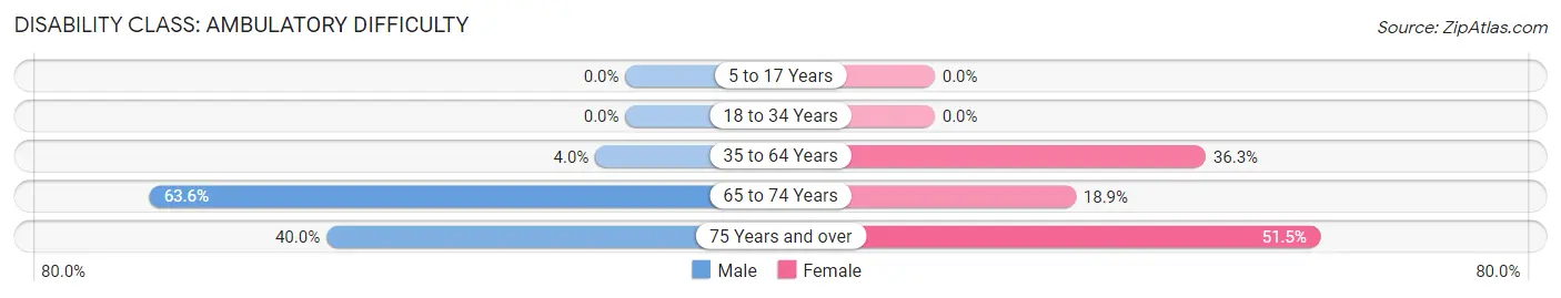 Disability in Zip Code 83311: <span>Ambulatory Difficulty</span>