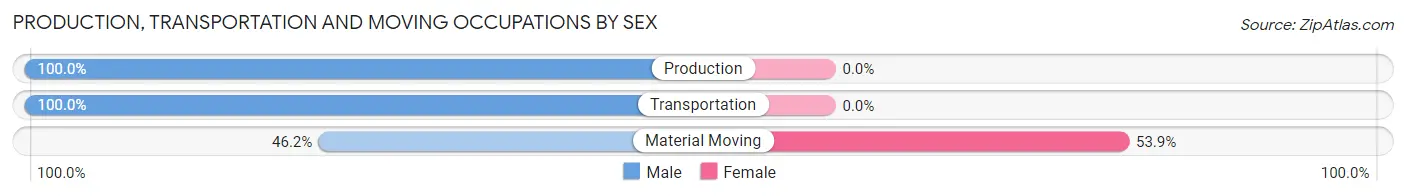 Production, Transportation and Moving Occupations by Sex in Zip Code 83334