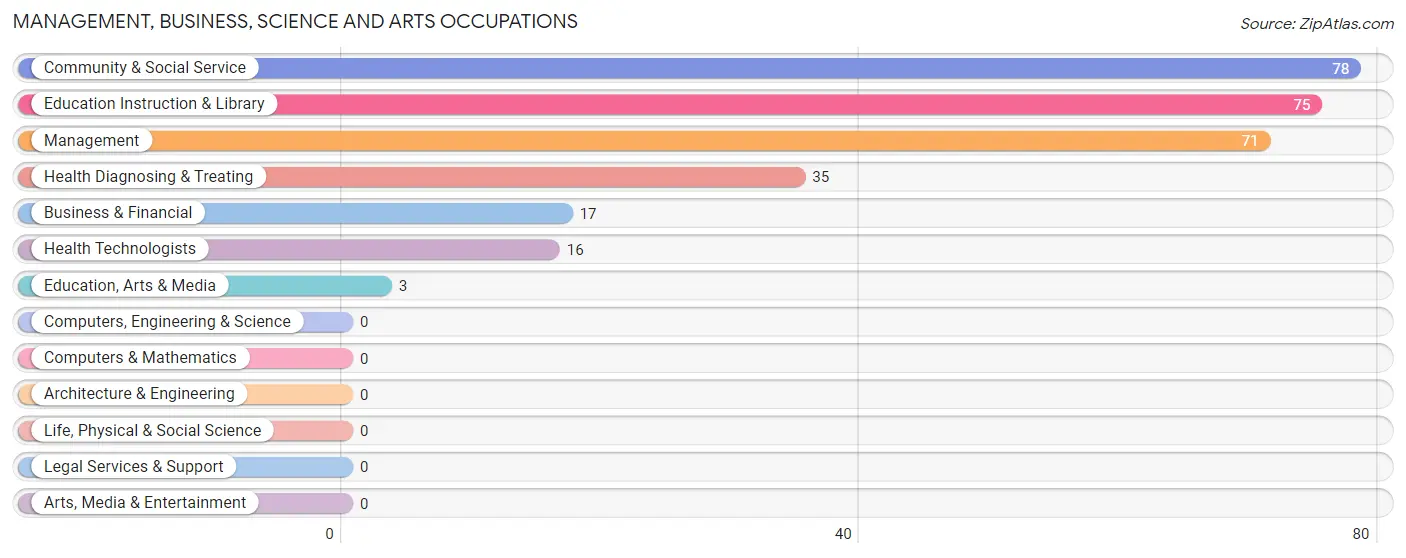 Management, Business, Science and Arts Occupations in Zip Code 83346