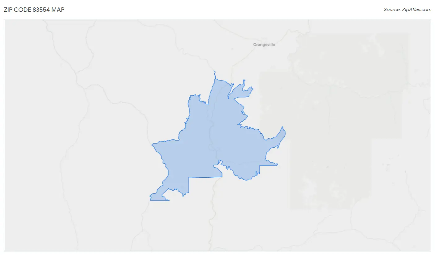 Zip Code 83554 Map