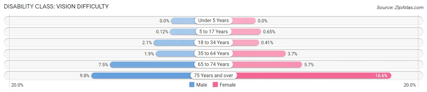 Disability in Zip Code 83704: <span>Vision Difficulty</span>