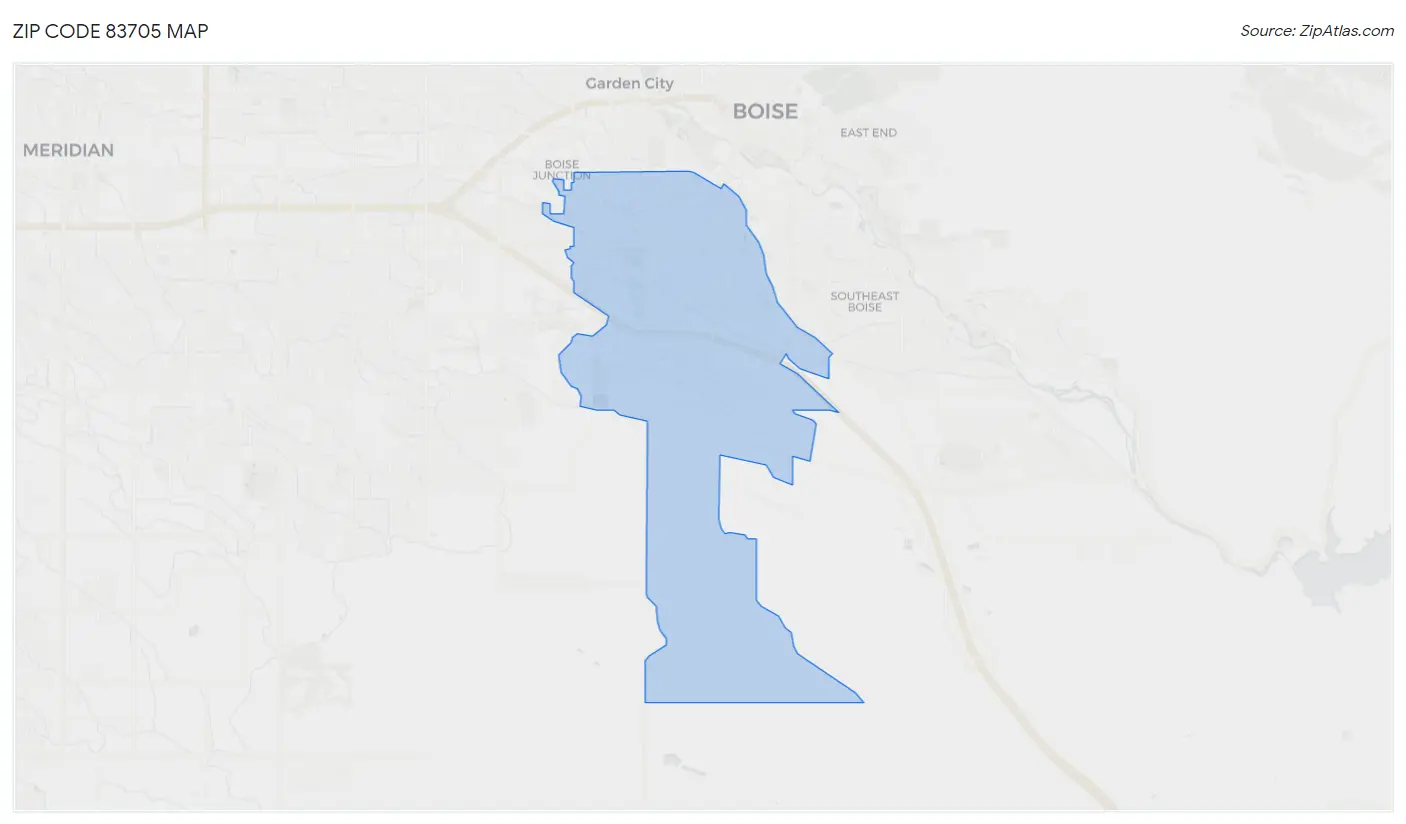 Zip Code 83705 Map