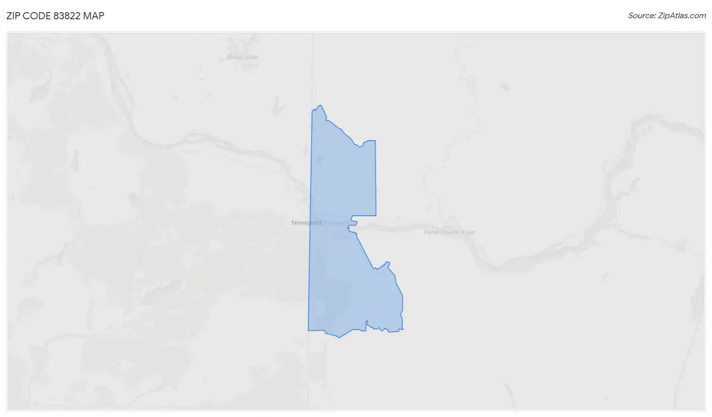 Zip Code 83822 Map