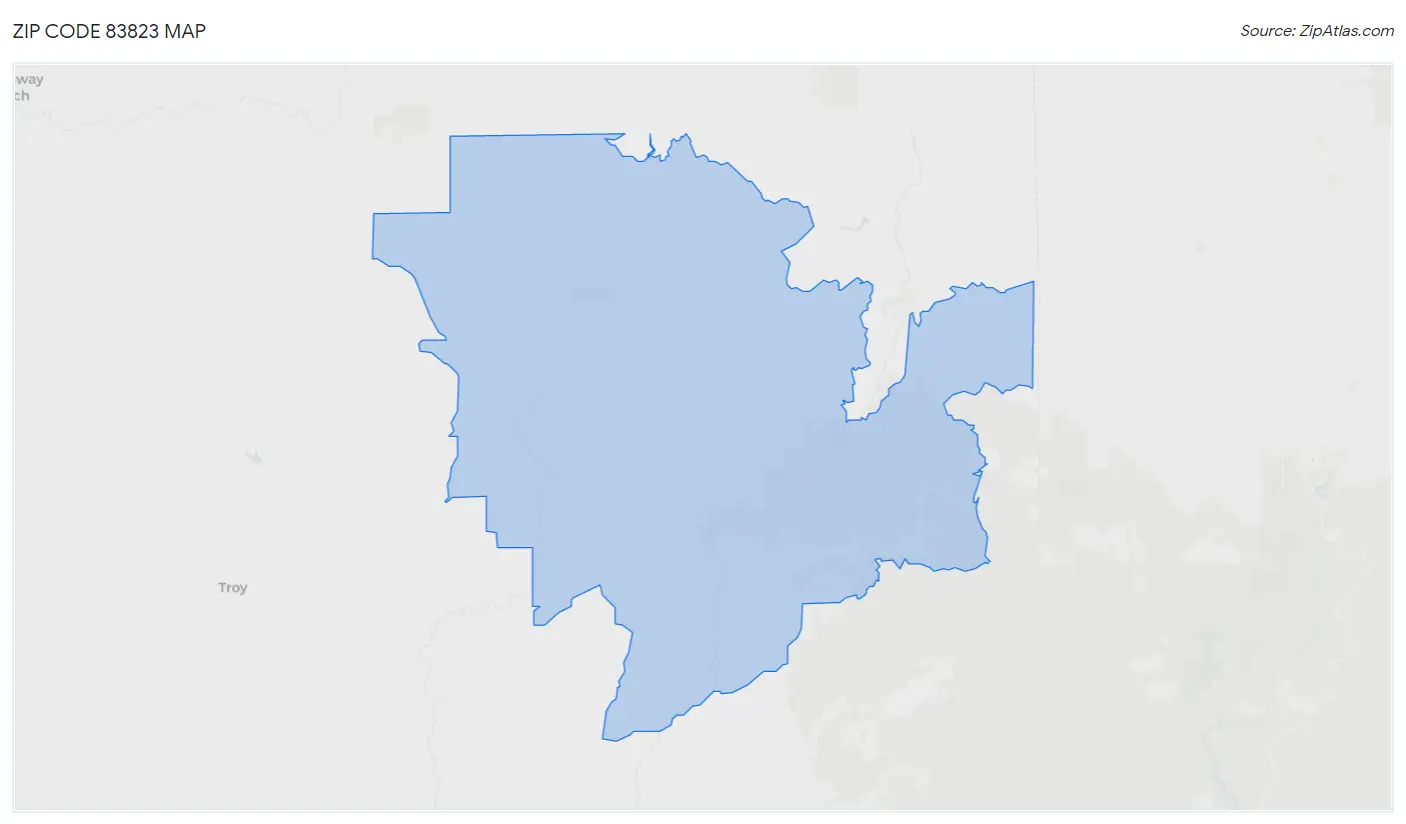 Zip Code 83823 Map