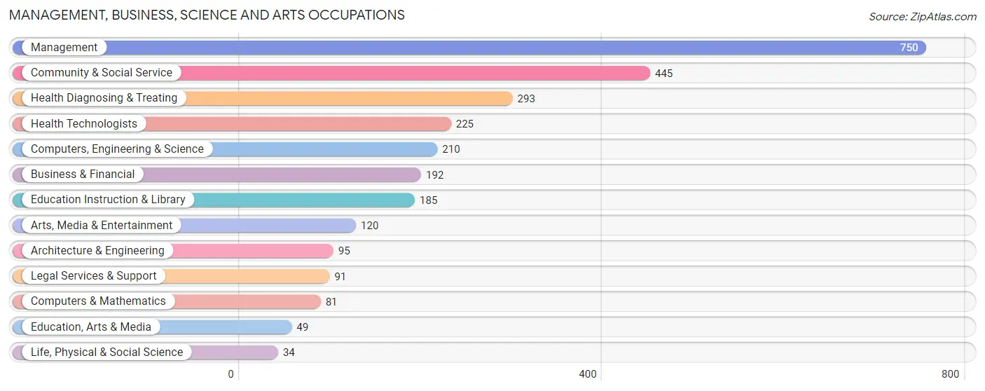 Management, Business, Science and Arts Occupations in Zip Code 84036