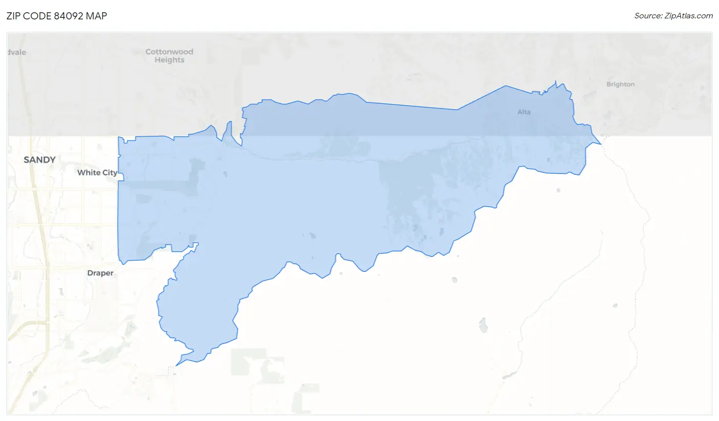 Zip Code 84092 Map