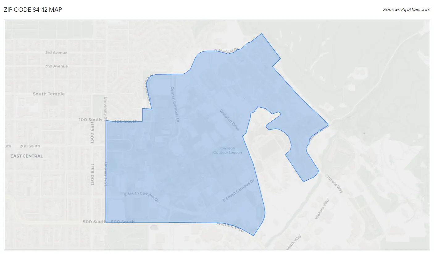 Zip Code 84112 Map