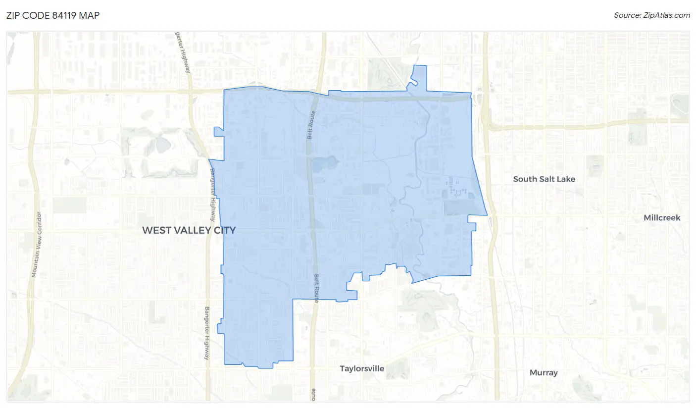 Zip Code 84119 Map