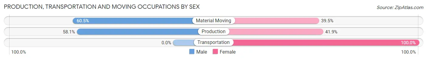 Production, Transportation and Moving Occupations by Sex in Zip Code 84325